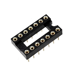 IC  каретка цанговая DIP 14