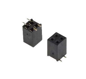 Двухрядная линейка SMD 2*2 pin, папа, 2,54 мм, черный