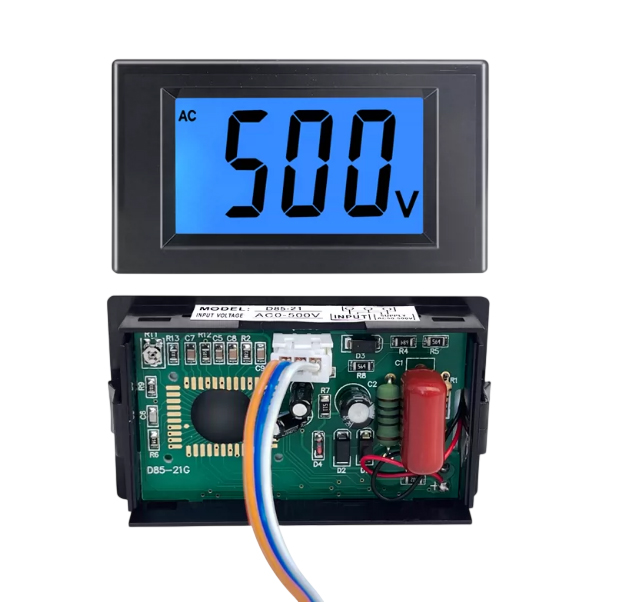 Вольтметр D85-21 AC0-500V (черный корпус)