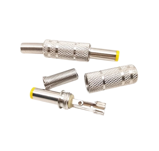 Штекер питания 5,5*2,1 мм, L-14 мм металлический (DC005)