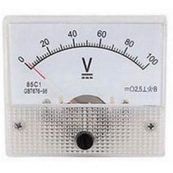 Аналоговый вольтметр 85C1, DC 0-100V, 63х55мм