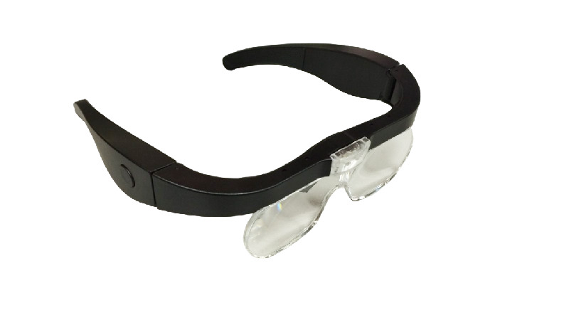 Лупа очки 1.5х,/2.5х,/3,5х,/5.0x с подсветкой (2 LED) NO.11537DC 