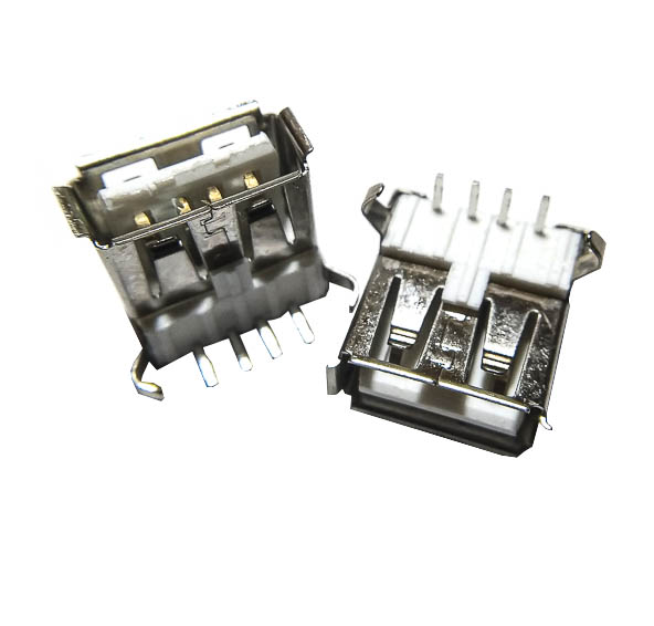 Гнездо USB 2.0 90° на плату (1J)