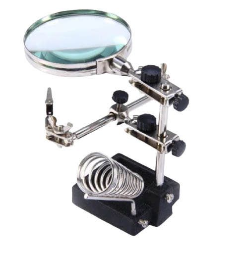 Держатель "третья рука" с подставкой под паяльник и лупой