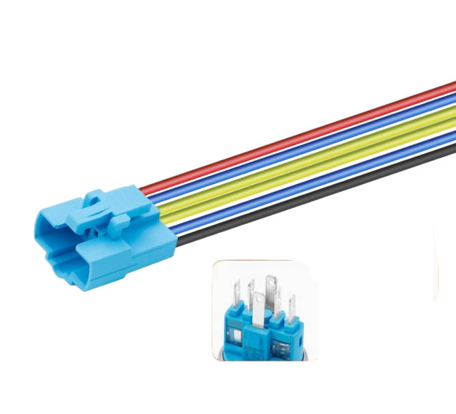 Разъем для антивандальной кнопки M22, 7 Ампер 6pin на проводе 14.5 см