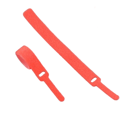 Стяжка липучка 145mm для проводов, красная