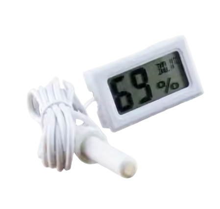 Цифровой гигрометр+термометр с выносным датчиком 1 метр (белый)