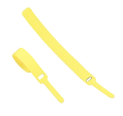 Стяжка липучка 145mm для проводов, желтая