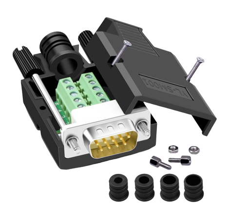 Разъем COM (DB9) папа, в корпусе (YL-SM01G-9DM)