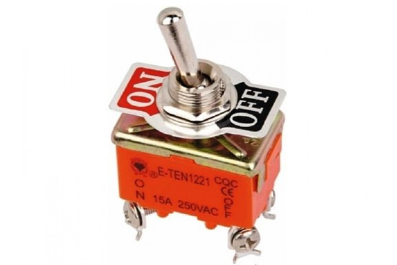 Тумблер E-TEN 1221 250V, 15A (2 положения)