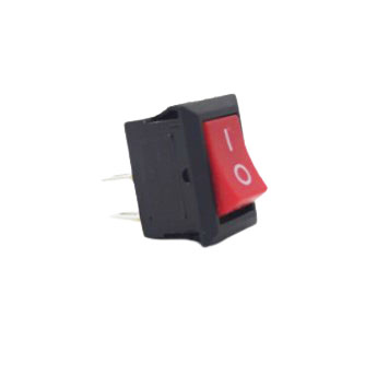 Выключатель KCD11-2Р, красный, отверстие 8.5*13.5MM