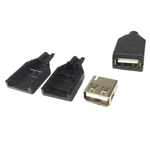 Гнездо USB 2.0 корпусное на провод