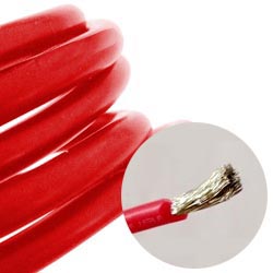 Провод силиконовый AWG20 красный (0.5 мм²)
