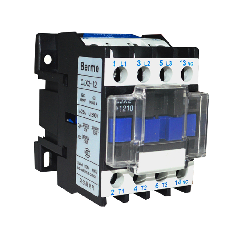 Электромагнитный пускатель CJX2-1210, I=12A, NO, катушка 220V