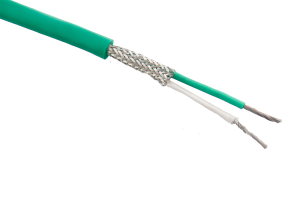 Компенсационный кабель PTFE KAFPF2*7*0.2  для термопары К-типа, зеленый