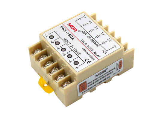 Однофазное 5-канальное твердотельное реле PN5-10DA, DC-AC