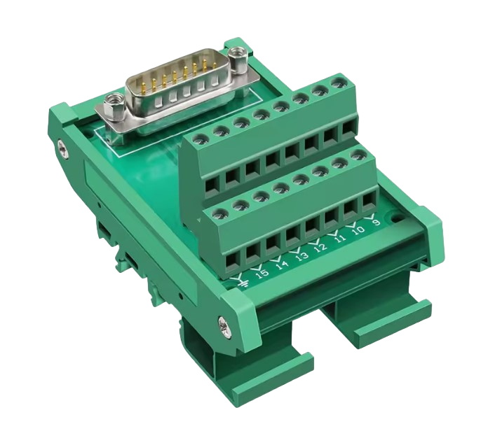 Разъем DB15 папа YL-ADAM3915-M на DIN-рейку