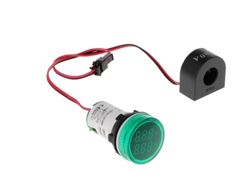 Ампервольтметр AD101-22VAM 100 Ампер, 500 Вольт, зеленый