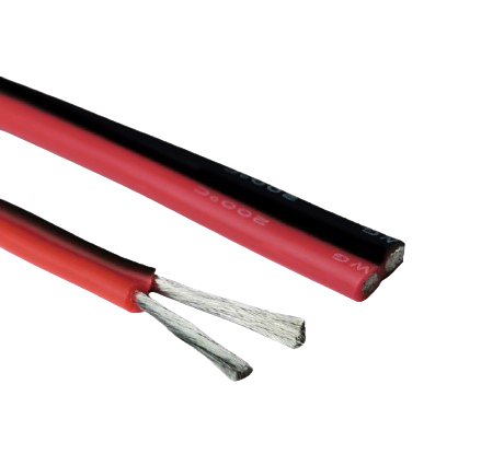 Провод силиконовый AWG26 двухжильный красно-черный (0.12 мм²)