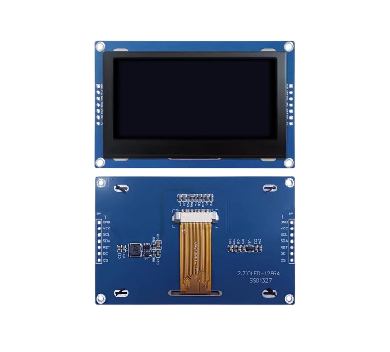 Дисплей OLED 2.7" 128×64 зеленый на SSD1327 (SPI)
