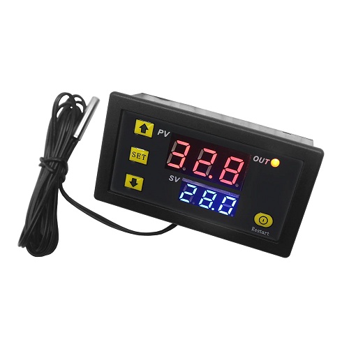 Цифровой терморегулятор W3230 с датчиком, 110-220V