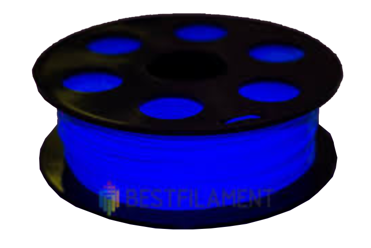 Флуоресцентный PETG пластик Bestfilament для 3D-принтеров, цвет голубой, 1 кг (1,75 мм)