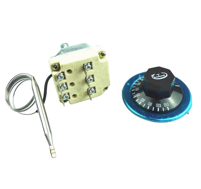Капиллярный термостат 380V, 30-110°C, 6 контактов