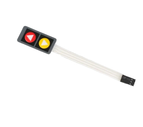 Матричная мембранная клавиатура 1х2 со стрелками (1 красная, 1 желтая)