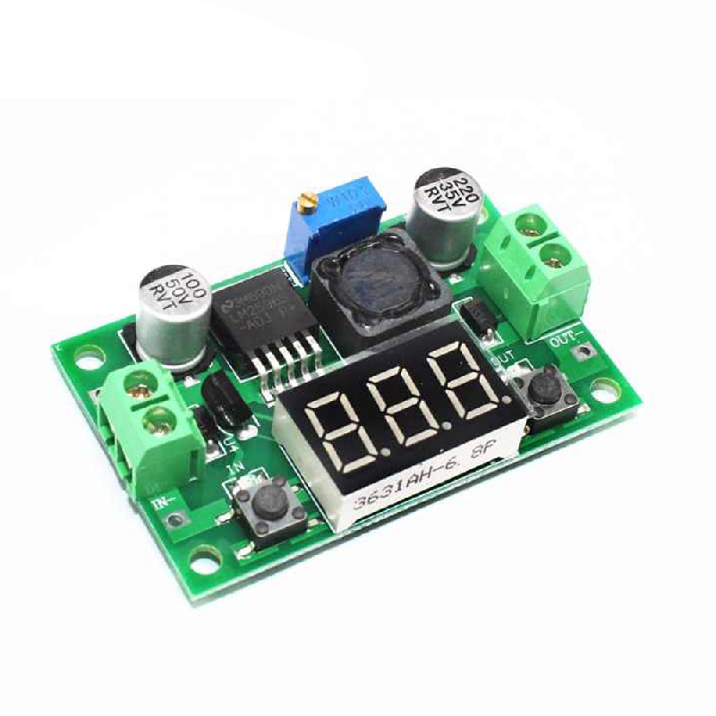 Понижающий преобразователь DC-DC на LM2596 с вольтметром, 2 Ампера