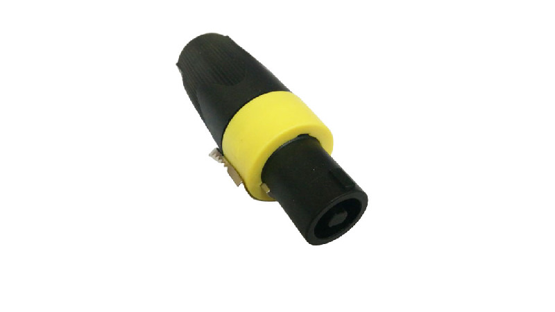 Штекер SPEAKON 4 pin на провод (желтый)