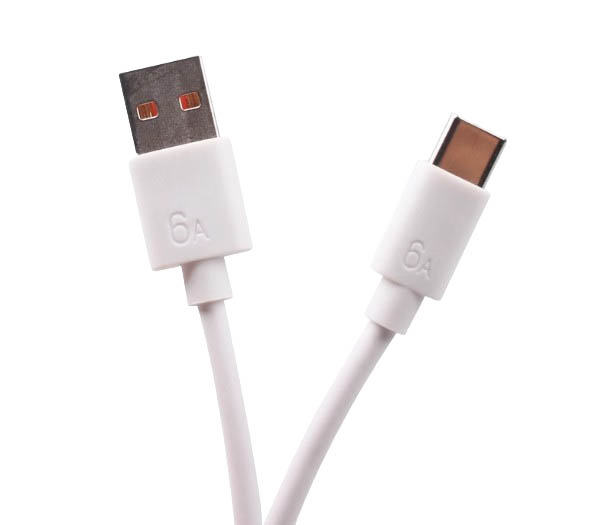 Кабель USB 2.0 A вилка - USB Type-C вилка, 1 метр (белый)