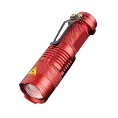 Маленький фокусируемый фонарь CREE Q5, 320 люмен (красный)