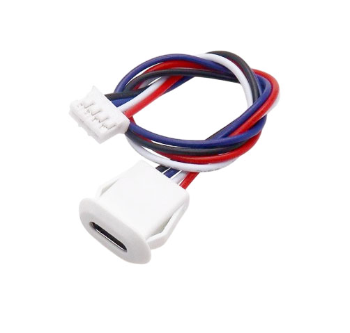 Кабель-переходник мама PH2.0 4pin - мама Type-C 15 см (белый)