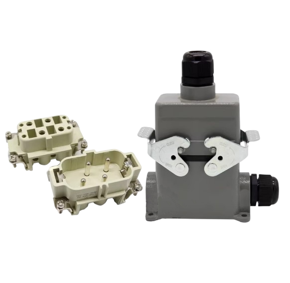 Разъем промышленный соединительный HDC-HSB-004-4-PG16 (мама-папа)