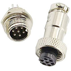 Авиационный разъём GX12, 7PIN, d=12mm