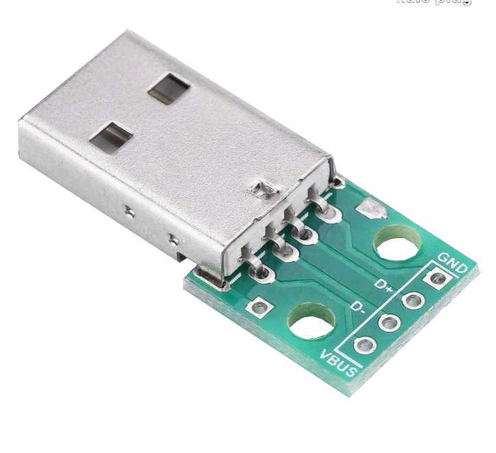 Штекер USB 2.0 на плате 4-пин DIP 2.54мм