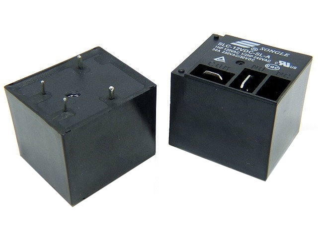 Электромагнитное реле SLC-12VDC-SL-A 30A, 250VAC, 30VDC