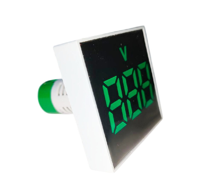 Вольтметр AD112-50FSV до 500V, зеленый (50 х 50 мм)