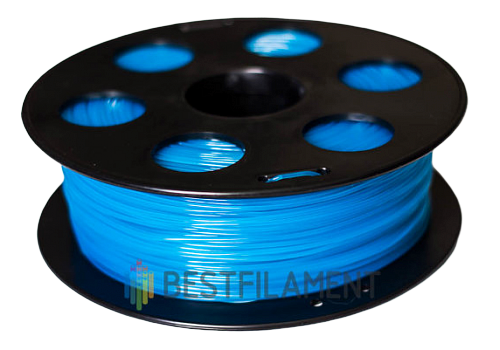 Флуоресцентный PLA пластик Bestfilament для 3D-принтеров, цвет голубой, 1 кг (1,75 мм)