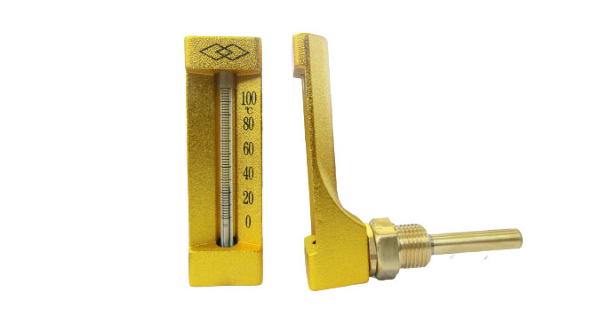 Термометр промышленный угловой 0-100°C, подсоединение 1/2