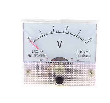 Аналоговый вольтметр 85C1, DC 0-5V, 63х55мм