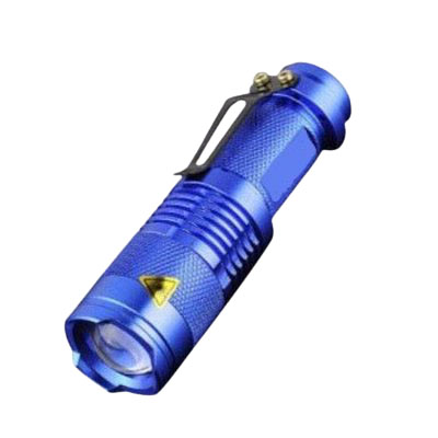 Маленький фокусируемый фонарь CREE Q5, 320 люмен (синий)