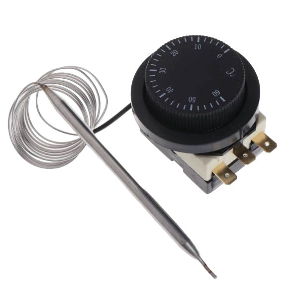 Капиллярный термостат 220V, 0-60°C 3 контакта