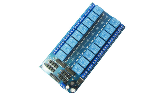 Модуль с шестнадцатью реле 5V, 10A (гальваническая развязка)