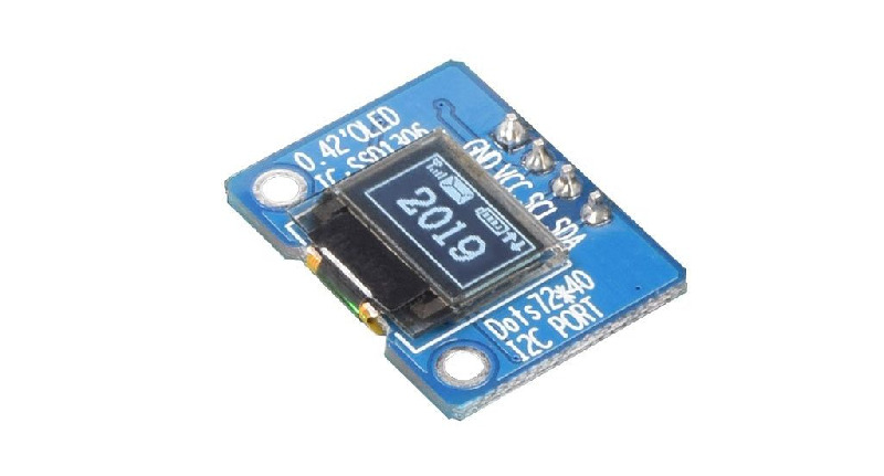 Дисплей OLED 0.42 белый (I2C)