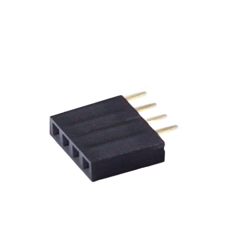 Однорядная линейка PBS-04 1*4 pin, мама, 2,54 мм, чёрный