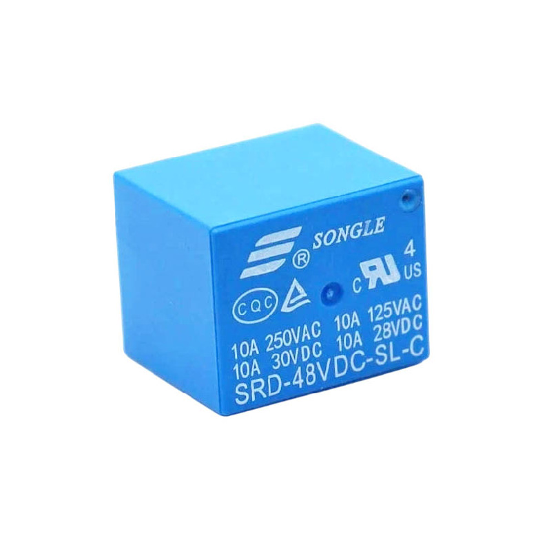 Электромагнитное реле SRD-48VDC-SL-С , 10A,250VAC, 5 контактов