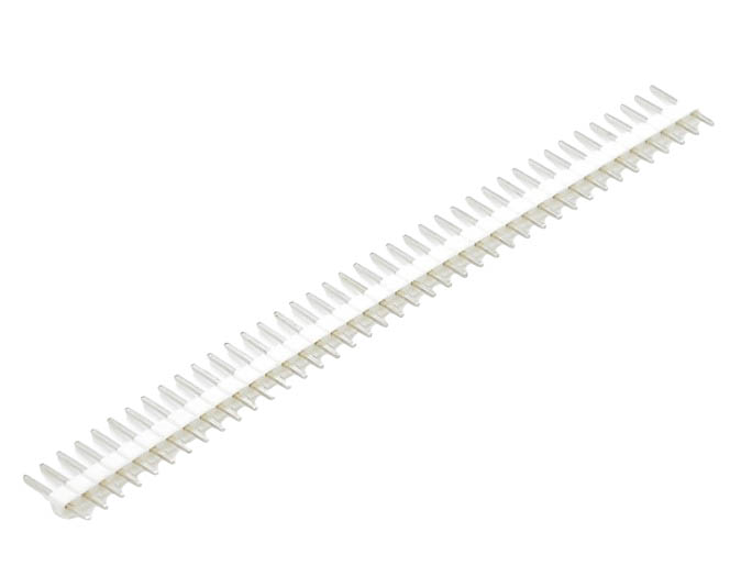 Однорядная линейка 1*40 pin, папа, 2,54 мм,белая