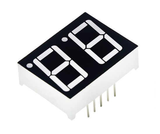 Двухразрадный семисегментный зеленый индикатор 3621BG с общим анодом