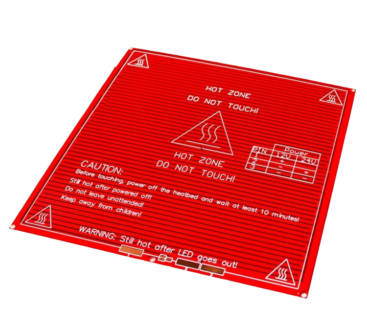 Нагревательный стол MK2B 12V/24V, для 3d принтера, 214*214*1.5mm